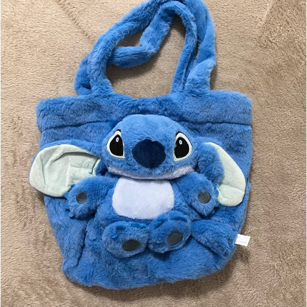 Stitch Plush Shoulder Bag Women Plush Doll Tote Disney Cartoon Girls Handbag-new